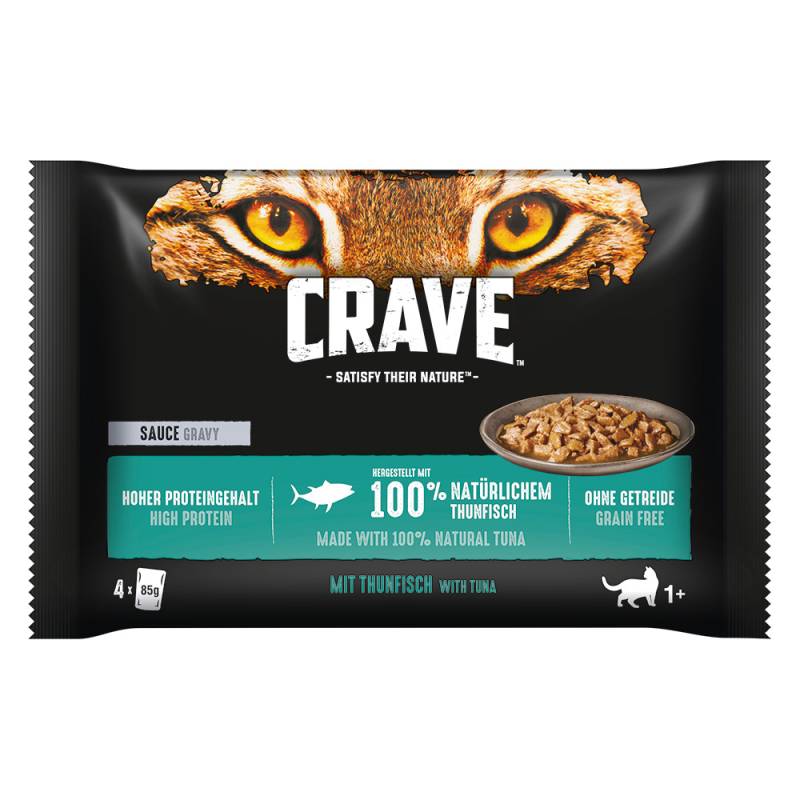 Crave Pouch Multipack 4 x 85 g - Sauce mit Thunfisch von Crave