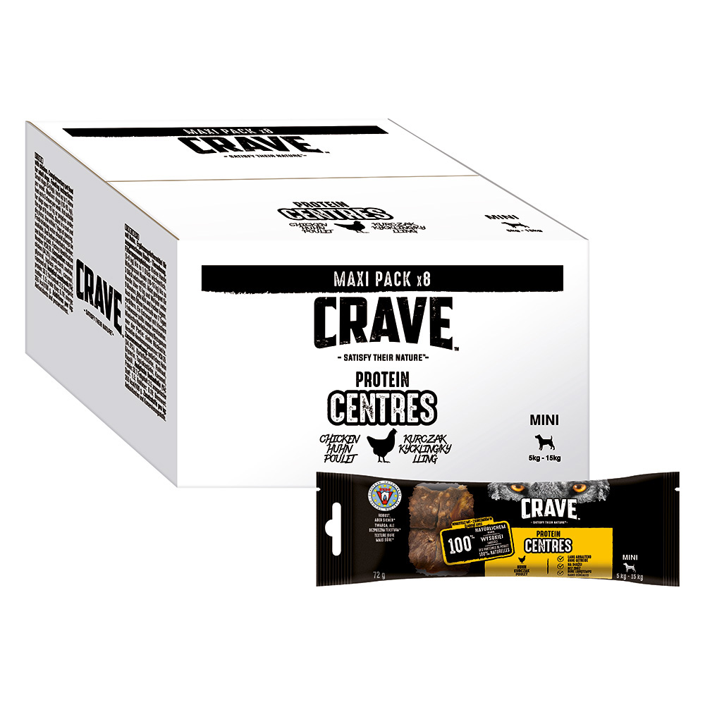 Crave Protein Snacks zum Sonderpreis! - Centres Mini: Huhn 8 x 72 g von Crave