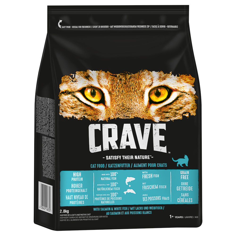 Crave Trockenfutter zum Sonderpreis! - 2,8 kg mit Lachs & Weißfisch von Crave