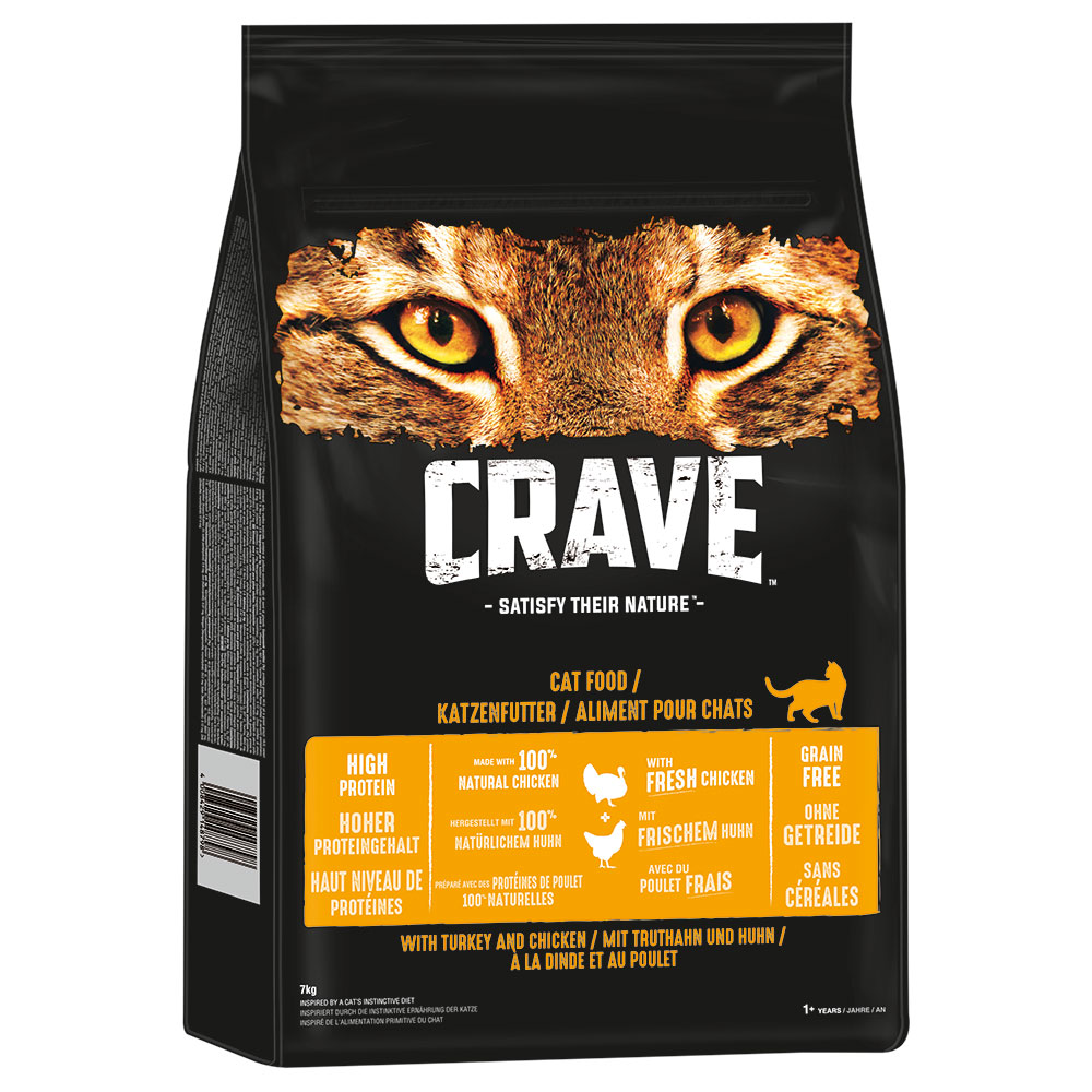 Crave Trockenfutter zum Sonderpreis! - 7 kg mit Truthahn & Huhn von Crave