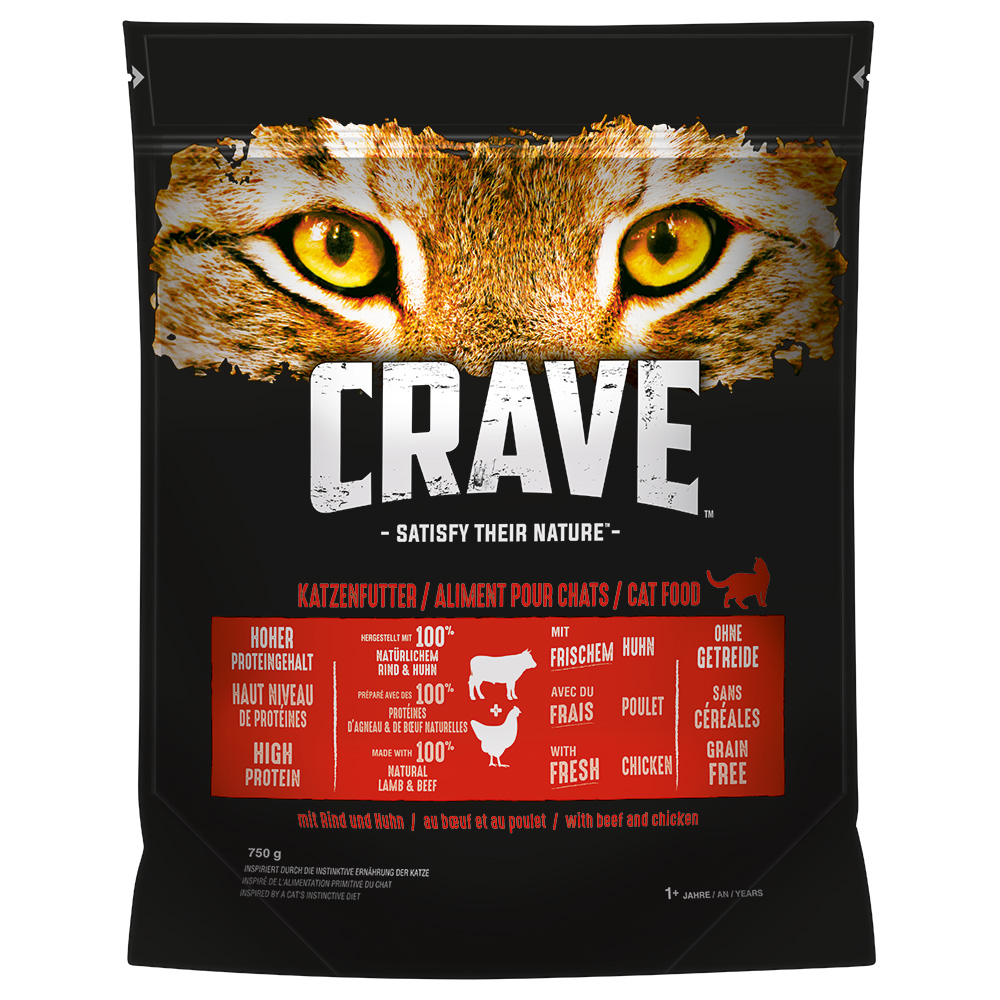 Crave Trockenfutter zum Sonderpreis! - 750 g mit Rind & Huhn von Crave