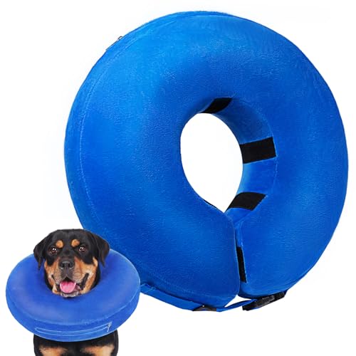 Crazy Felix Hundekegelhalsband, aufblasbarer Hundekegel, um das Lecken zu stoppen, weicher Kegel für Hunde nach Operationen für kleine, mittelgroße und große Hunde, Donut-Kegel für Hunde, Alternative von Crazy Felix