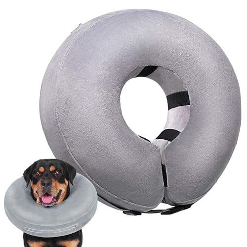 Crazy Felix Hundekegelhalsband, aufblasbarer Hundekegel, um das Lecken zu stoppen, weicher Kegel für Hunde nach Operationen für kleine, mittelgroße und große Hunde, Donut-Kegel für Hunde, Alternative von Crazy Felix