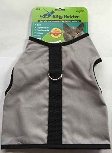 Crazy K Farms Kitty Holster XS Katzengeschirr mit Tiermuster, Grau von Crazy K Farms