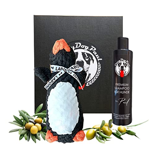 Geschenk II mit Premium Hundeshampoo gegen Juckreiz, natürlicher Schutz vor Zecken, Flöhen, Milben, Läusen von CrazyDogPaul