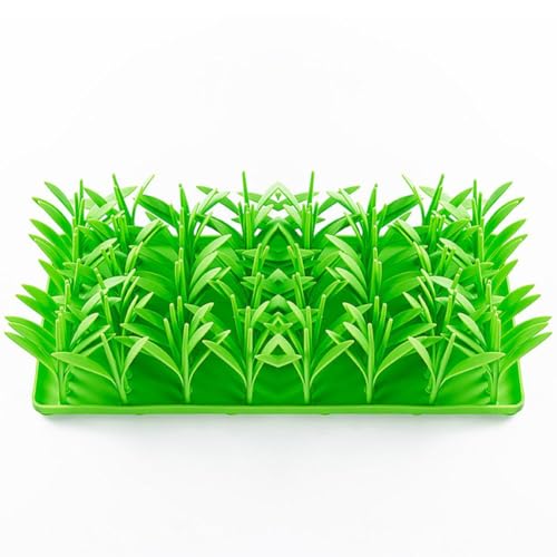 Pet Silikon Langsam Fütterung Matte Kreative Gras Design Essen Lecken Pet Fütterung Langsam Q5F8 Hund Lecken Indoor Katze Behandeln Nicht-Slip Matte von Crazyview