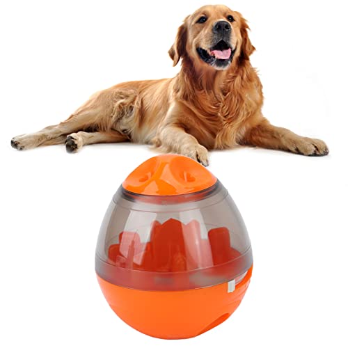 Creahappy Hunde-Leckerli-Ball, Tierfutter-Ausgabeball, Bissfest, Interaktiver Langsamer Feeder, Gedächtnistraining für Hunde, Puzzle-Spielzeug für Welpen und Katzen von Creahappy