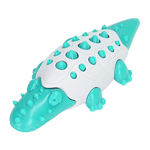 Creahappy Kauspielzeug für Hunde, Welpenzahnbürste in Maisform, Krokodilform Zum Training und Reinigen der Zähne (Blauer See) von Creahappy