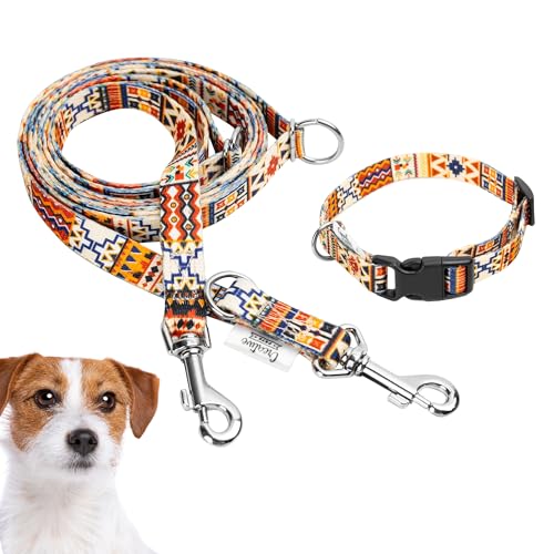 Creative Pets Universal Hundehalsband und Leine Set | Halsband 15 mm und Hundeleine 2,2 m | Leine abnehmbar | Halsband verstellbar | Für kleine Hunde Welpen von Creative Pets