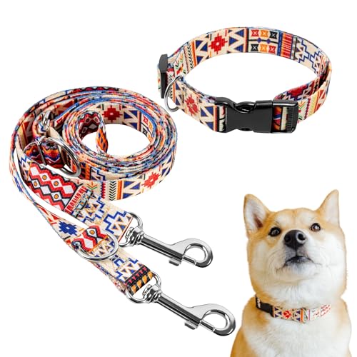 Creative Pets Universal Hundehalsband und Leine Set | Halsband und Hundeleine | Leine abnehmbar | Halsband verstellbar |Für mittelgroße und große Hunde Welpen von Creative Pets