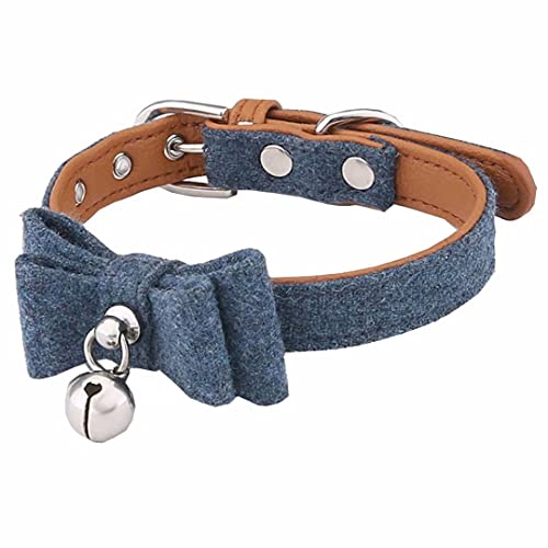 Fliege Niedliche Bowknot Katzenhalsbänder mit Glocke Kleiner Hund Katzen Heimtierbedarf Hundezubehör Weiches Tuch Kätzchen Halskette Einstellbar von Creatwls