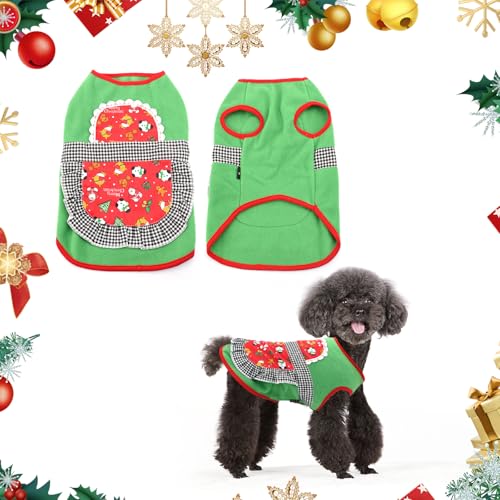 Weihnachtspullover-Kostüm für Hunde Rot Warm Hunde-Sweatshirt Katzen Weihnachtspullover Winter-Fleece-Pullover Katzen-Outfit für Chihuahua Pudel Bichon Zwergspitz (B) von Cretvestsar