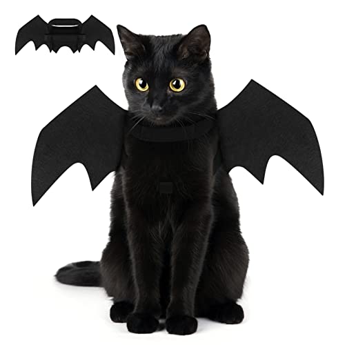 Katze Fledermaus Kostüm, Fledermausflügel Hund Haustier Halloween Kostüm von Crewell