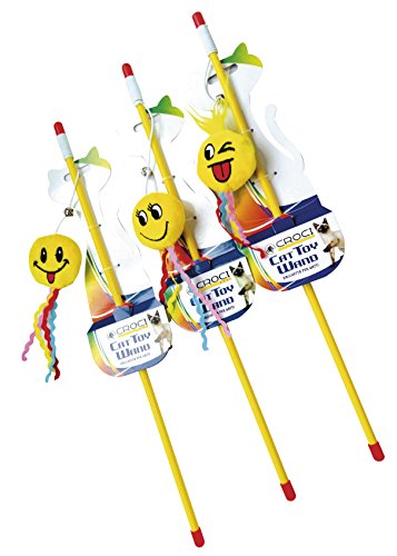 CROCI Smile Stick Katze Spielzeug Mix, 46 cm von Croci