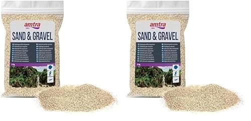 Croci Amtra Ivory Quartz - Naturboden für Süß- oder Meerwasseraquarien, ungiftig, fein 0,8-1,2 MM /2 KG (Packung mit 2) von Croci