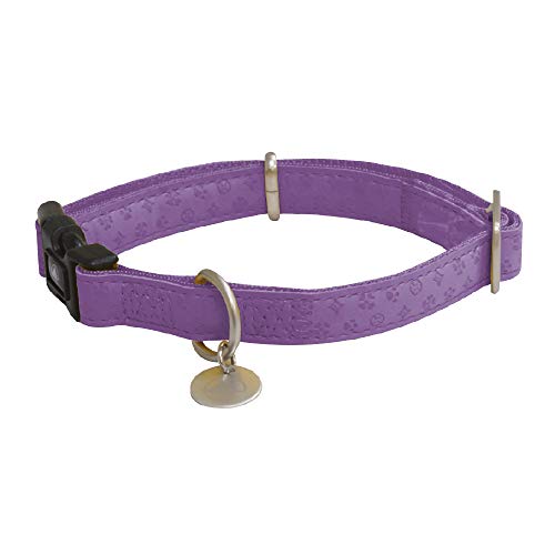 Croci C5080078 Kunstleder Halsband Myl, 48-70 cm x 25 mm, violett von Croci