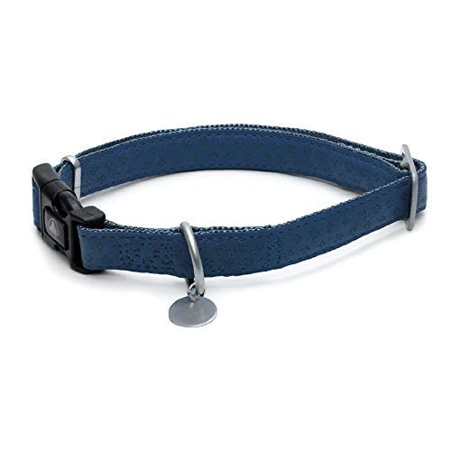 Croci C5080780 Kunstleder Halsband Myl, 48-70 cm x 25 mm, Navy blau von Croci