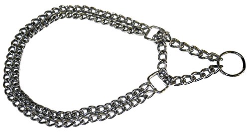 Croci C5AS0500 Doppelhalsketten Halsband verchromt, 40 cm x 2 mm von Croci