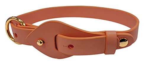 Croci Elegantes und bleibendes Hundehalsband, hergestellt aus sehr weicher synthetischer Mikrofaser von hoher Qualität | Modell Round Chic Sienna | Maße 1,5 x 24 – 33 cm von Croci