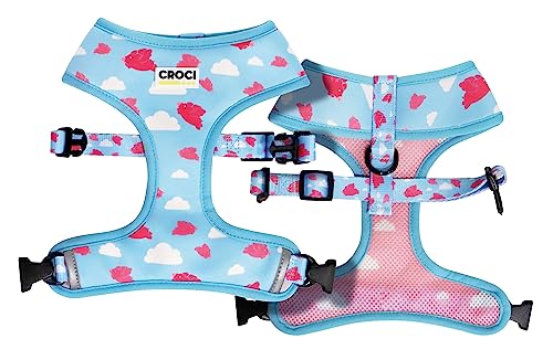 Croci Flying Pigs Hundegeschirr aus Nylon, klein, mittelgroß, Größe M/42-55 cm von Croci