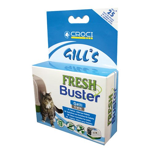 Croci Fresh Buster Katzenstreu geruchshemmende Filter Aufkleber für Katzenstreu Anti Malodor, natürlicher Geruchsabsorber, Haltbarkeit 1 Monat von Croci