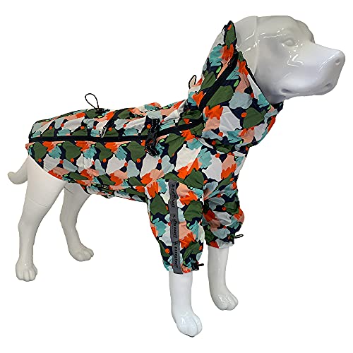 Croci Hiking Regenmantel für Hunde, tragbar, Go Harlequin, Größe 40 cm - 195 g von Croci