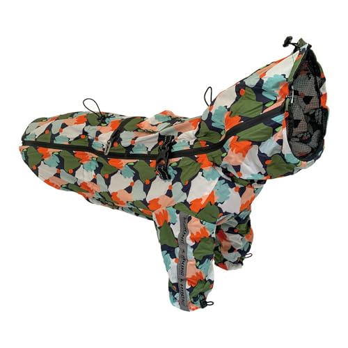 Croci Hiking Regenmantel für Hunde, tragbar, Go Harlequin, Größe 65 cm - 383 g von Croci