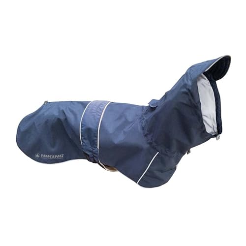 Croci Hiking City Regenmantel für Hunde, verstellbar, atmungsaktiv, reflektierend, winddicht, für große und kleine Hunde, Blau, Größe L, 70 cm von Croci