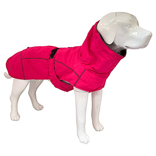 Croci Hiking Hundemantel, Regenmantel für Hunde, Makalu, temperaturregulierendes Futter, Rosa (Fuchsia), 70 cm von Croci