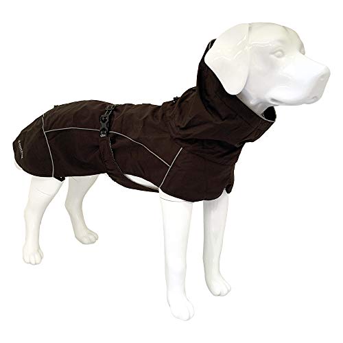 Croci Hiking Hundemantel, wasserdicht, für Hunde, Makalu, thermoregulierendes Futter, Schwarz, Größe 55 cm - 381 g von Croci