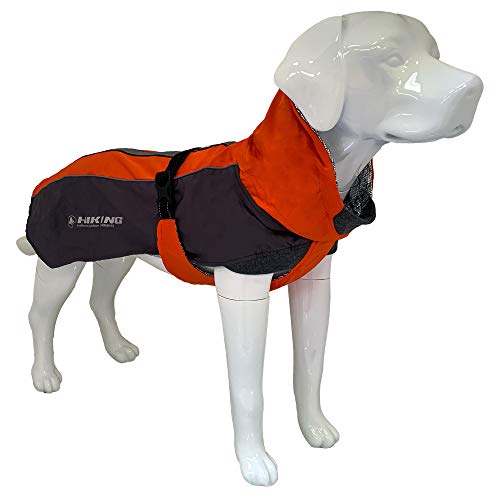 Croci Hiking Hundemantel, wasserdicht, Makalu, temperaturregulierendes Futter, Schwarz/Orange, 30 cm von Croci