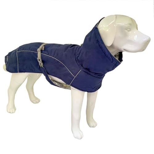 Croci C7081944 Hiking K2 – Wattierter Wintermantel, wasserdicht und wärmeregulierend für Hunde, Dunkelblau, 30 cm, 1 Stück von Croci