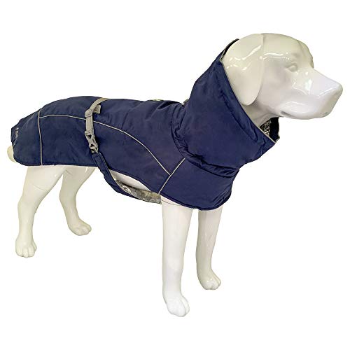 Croci Hiking Hundemantel, wasserdicht, für Hunde, gefüttert, Wintermantel, Thermofutter, K2, Blau, Größe 25 cm - 151 g von Croci