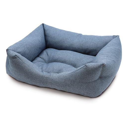 Croci Hydro – Hundebett für Hunde, wasserdicht, wasserabweisend, aus Stoff, waschbar, leicht zu reinigen, rechteckig, Blau, 50 x 35 cm von Croci