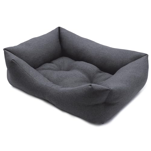 Croci Hydro – Hundebett für Hunde, wasserdicht, wasserabweisend, aus Stoff, waschbar, leicht zu reinigen, rechteckig, Grau, 70 x 60 cm von Croci