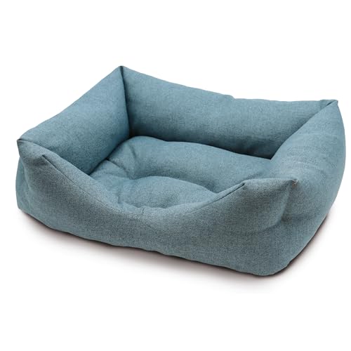 Croci Hydro – Hundebett für Hunde, wasserdicht, wasserabweisend, abnehmbar und waschbar, leicht zu reinigen, rechteckig, Petrol, 50 x 35 cm von Croci