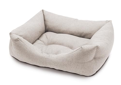 Croci Hydro – Hundebett für Hunde, wasserdicht, wasserabweisend, aus Stoff, waschbar, leicht zu reinigen, rechteckig, Beige, 115 x 80 cm von Croci