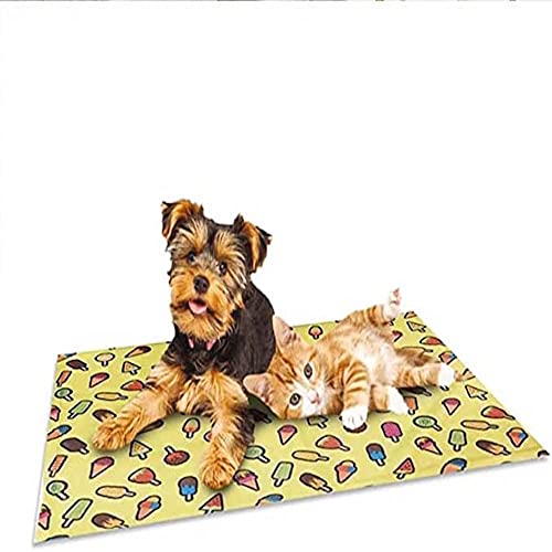 Croci Kreuze Kühlmatte für Tiere | Kühlmatte für Hunde | Zitronen Fantasie | Misst 90 x 50 cm von Croci