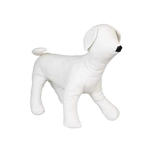 Croci Manichino Cane XS Display-Schaufensterpuppe, 25 cm, für Regenmantel, Pullover und Sweatshirt, Schneiderpuppe aus weißem Kunstleder, verstellbare Beine von Croci