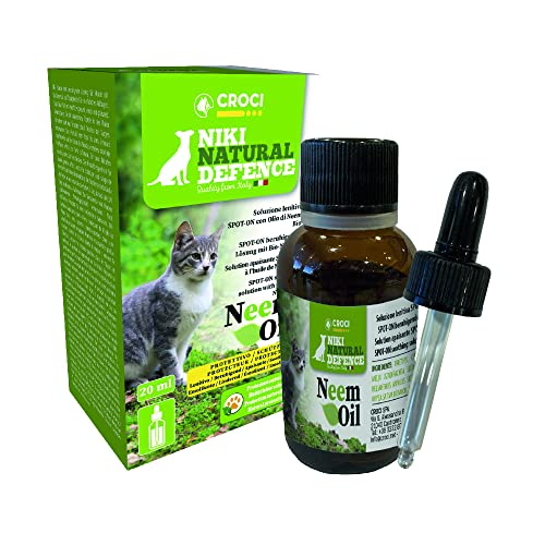 Croci Niki Natural Defence Beruhigende Lösung zum Auftropfen für Katzen mit Bio-NEEM Öl, 20 ml von Croci