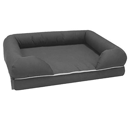 Croci Revenant Limitless – Hundehütte für den Innenbereich, große Größe 112 x 86 cm – Schlafsofa für wasserdichte Hunde aus Memory-Schaum mit abnehmbarem, waschbarem Bezug (Farbe Grau, Größe L) von Croci