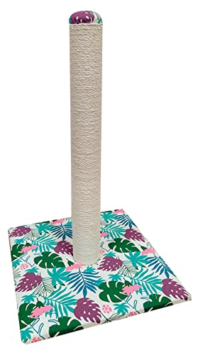 Croci Tropical High Kratzbaum 62 cm, für große und kleine Erwachsene Katzen, Kratzbaum, Zubehör und Spielzeug für Haustiere, beruhigendes Spielzeug für Katzen von Croci