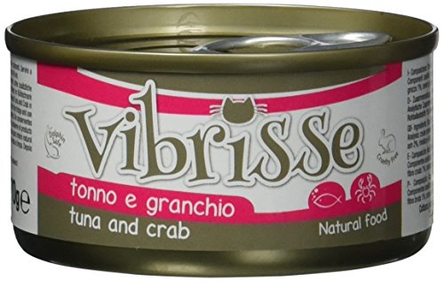 Croci Vibrisse Katzenfutter Thunfisch und Krabbe, 24er Pack (24 x 70 g) von Croci