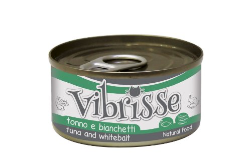 Croci Vibrisse Katzenfutter Thunfisch und Whitebait, 24er Pack (24 x 70 g) von Croci