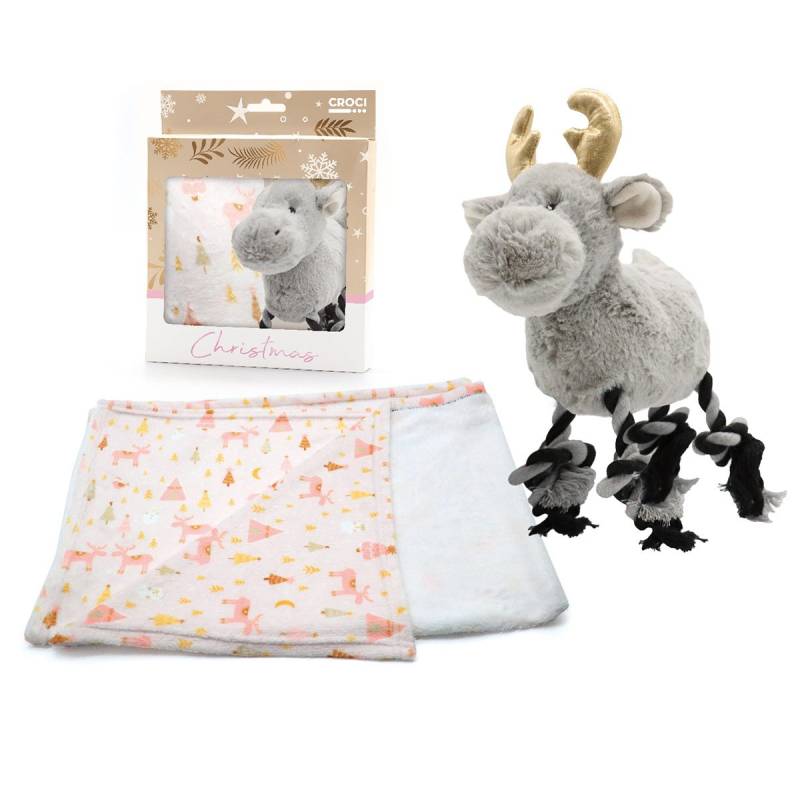 Croci XMAS Set Plushy Hundedecke mit Spielzeug von Croci