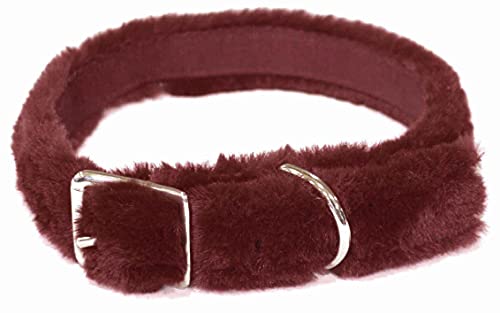 Plushi Burgundery Halsband, 2 x 40 cm. von Croci