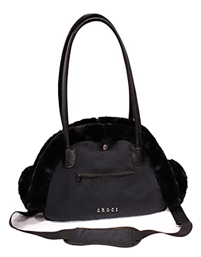 Tasche Plushi schwarz 36 x 22 x 25 cm von Croci