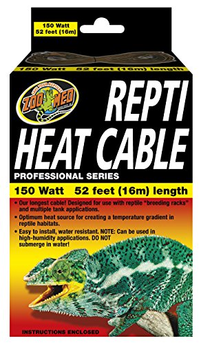 Zoo Med RHC-150E Repti Heat Cable, 150 W, 16 m Heizkabel, Wärmequelle im Terrarium von Croci