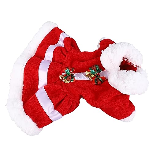 Cryfokt Hunde-Feiertagskleid, Hunde-Weihnachtskleid, Attraktives Polyester-Puppenhalsband, Warm und Bequem (L) von Cryfokt