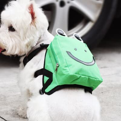 Dourable Cartoon Haustier Hund Segeltuch Rucksack Katze Niedlich Multifunktions Schultasche Welpe Reise Tragetasche Haustier Rucksack Zubehör Großäugiger Frosch, S von Crysdaralovebi